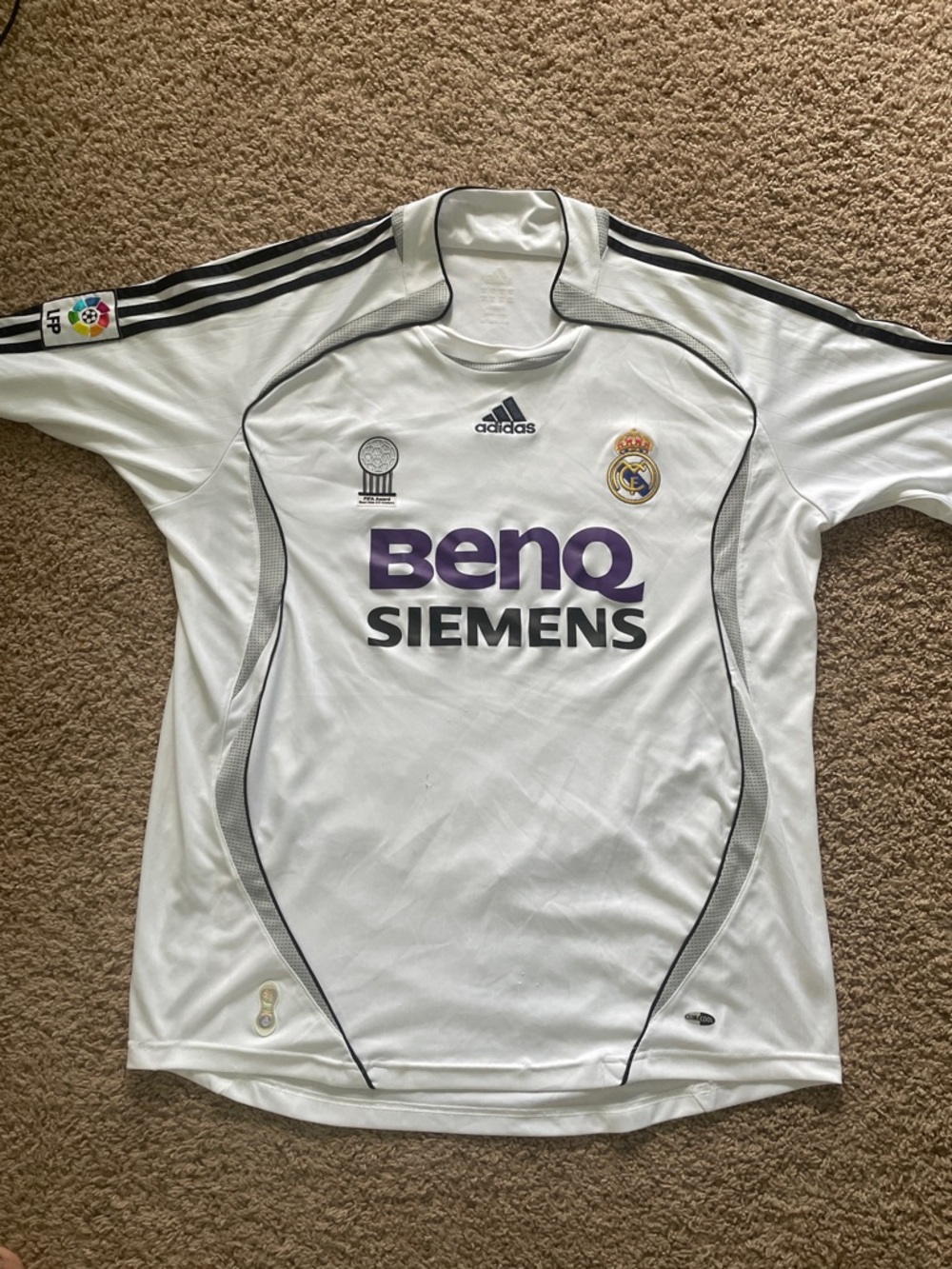 adidas Real Madrid White Purple BenQ Siemens Jersey